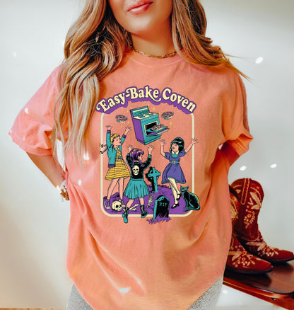 Easy Bake Coven Shirt, Funny Halloween T-Shirt, Spooky Party Shirt, Oversized T-Shirt, Halloween Tee, Comfort Colors Shirt