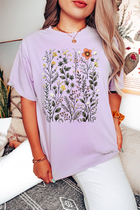 Witchy Floral Wildflowers Shirt Garden Lover Shirt Flower Lover Shirt Wild Flowers Shirt Floral Shirt