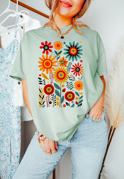 Boho Florals Wildflowers Shirt Garden Lover Shirt Flower Lover Shirt Wild Flowers Shirt Floral Shirt