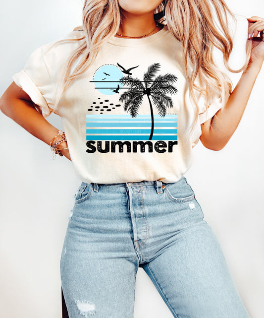 Summer Blue Vibes Shirt, Nature Lover, Outdoor Fun, Beach Wanderer, OceanTheme, Nature Inspired Shirt, Cozy Shirt, Whimsical Tee