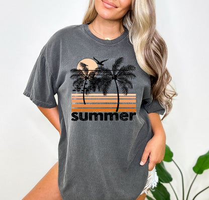 Summer Orange Vibes Shirt, Nature Lover, Outdoor Fun, Beach Wanderer, OceanTheme, Nature Inspired Shirt, Cozy Shirt, Whimsical Tee