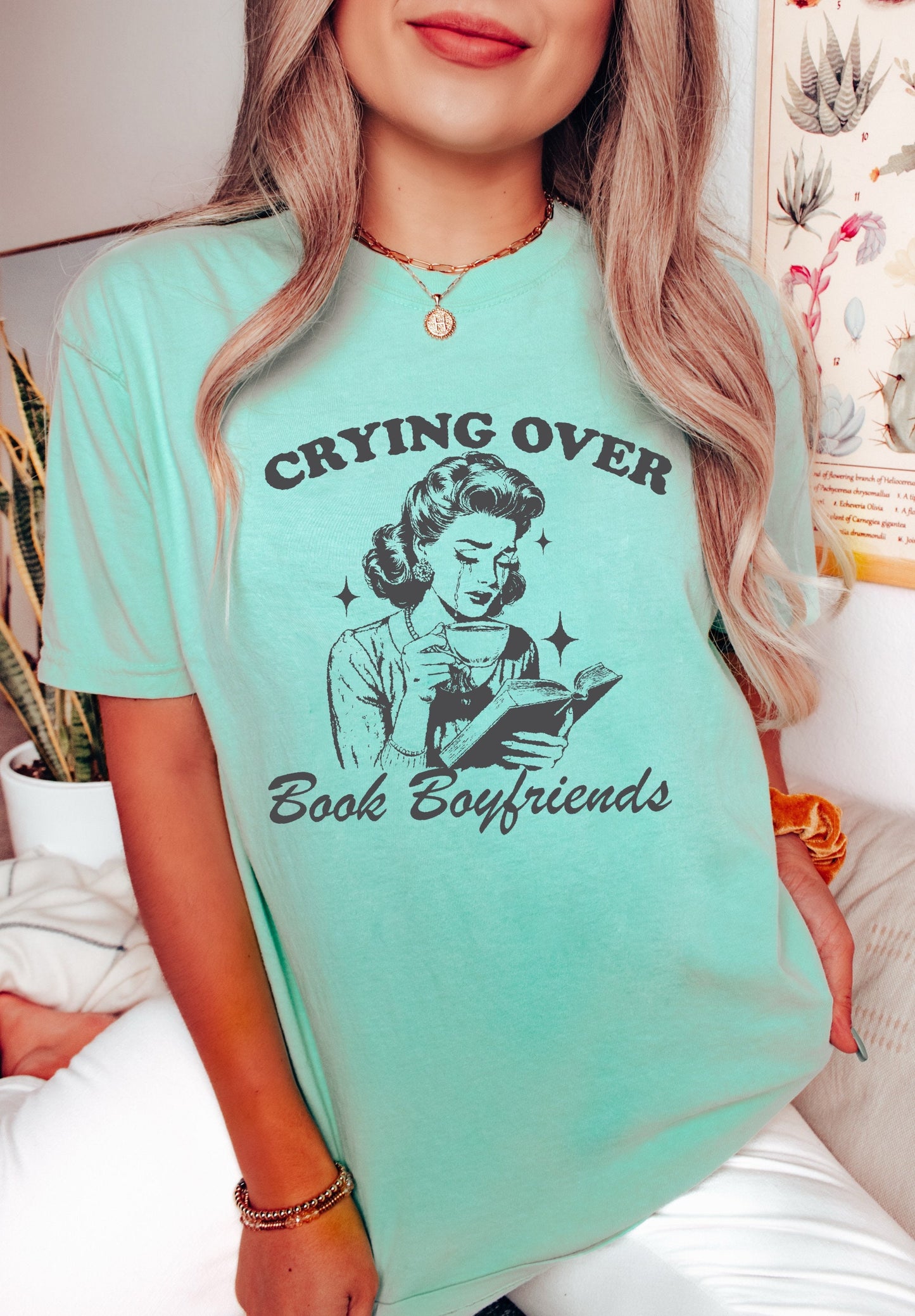 Crying over Book Boyfriends Shirt - Literary Lover Gift, Book Shirt, Book Lovers Shirt, Bookish Shirt, Book Merch