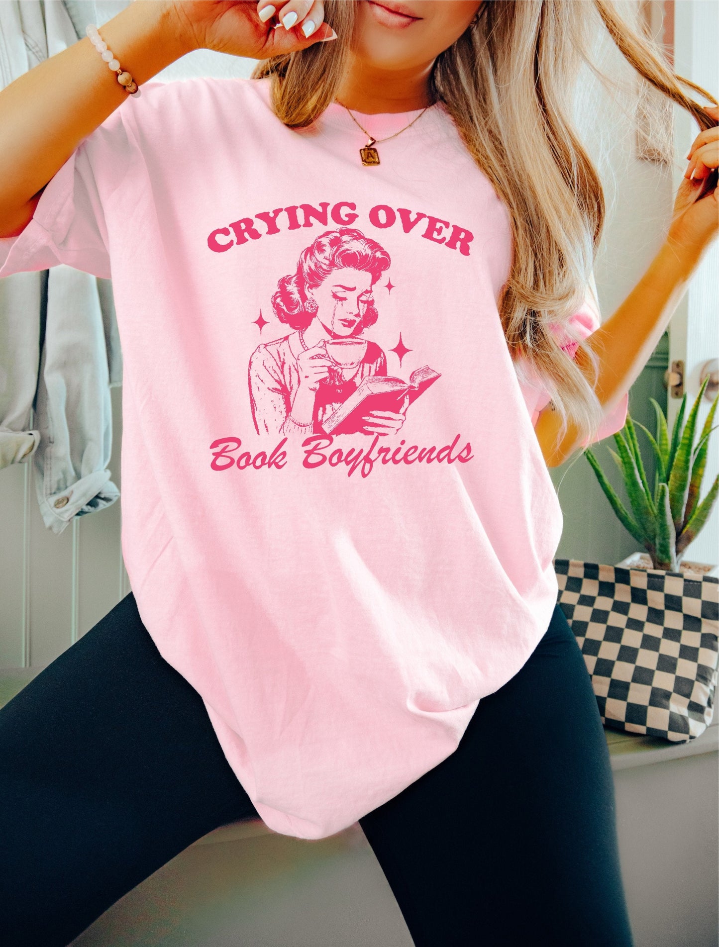 Crying over Book Boyfriends Shirt - Literary Lover Gift, Book Shirt, Book Lovers Shirt, Bookish Shirt, Book Merch