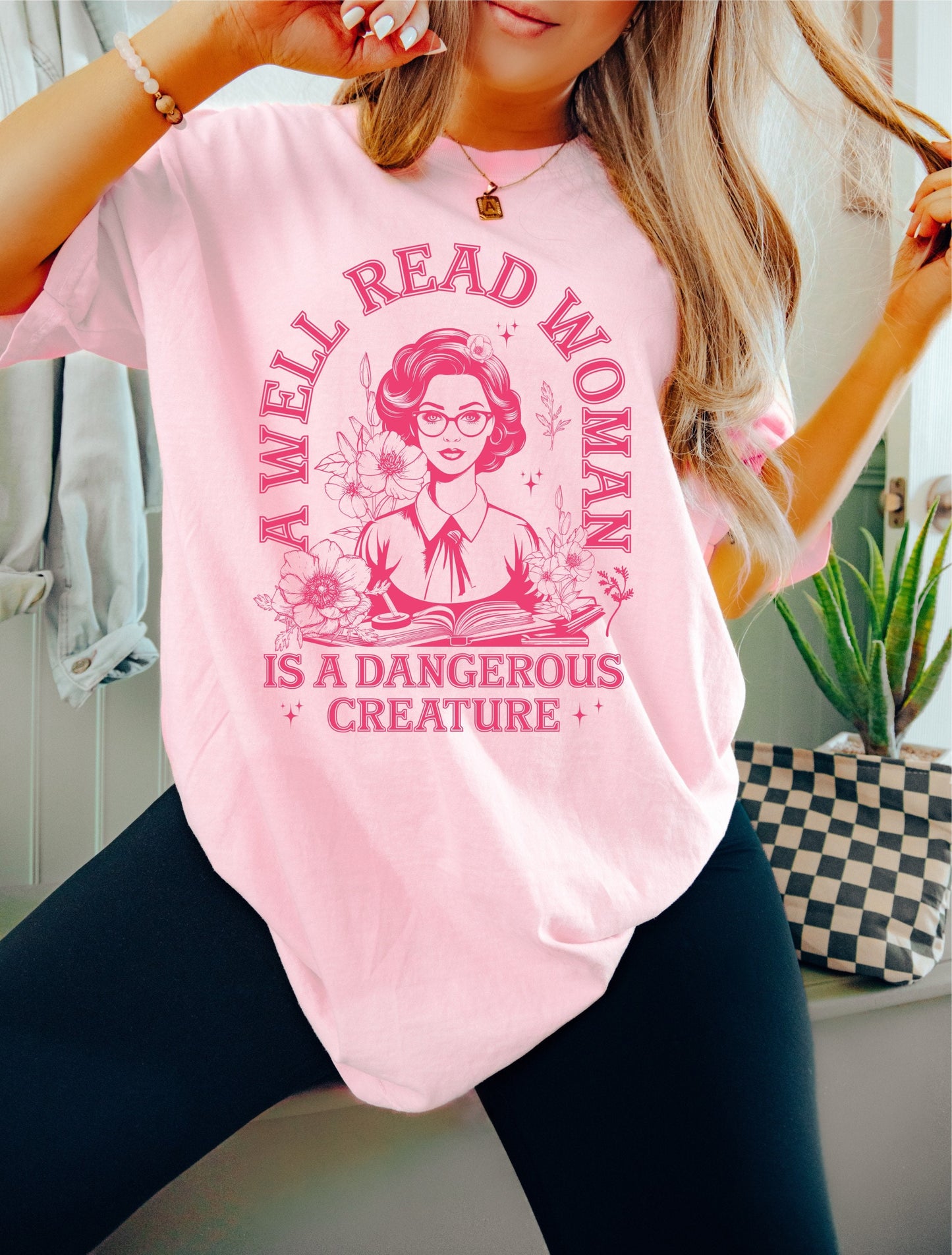 A Well Read Woman is a Dangerous Creature Book Shirt, Book Lover Shirt, Book TShirt, Reading Shirt, Book Club Shirt, Comfort Colors T-Shirt