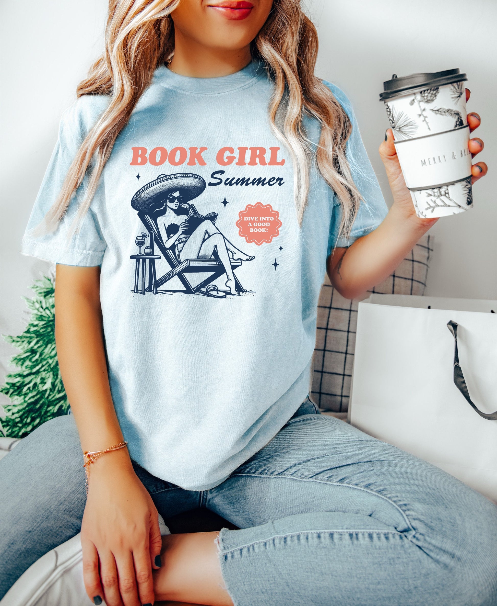 Book Girl Summer Book Shirt, Book Lover Shirt, Book TShirt, Women Reading Shirts, Book Club Shirt, Book Shirts Women