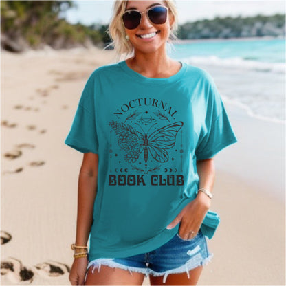 Cozy Nocturnal Book Club T-Shirt - Twilight Reading Wear, Book Shirt, Book Lovers Shirt, Bookish Shirt, Book Merch