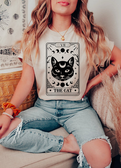 The Cat Tarot Card Shirt Graphic Shirt Funny Shirts Vintage Funny TShirts Unisex Shirt Nostalgia Shirt