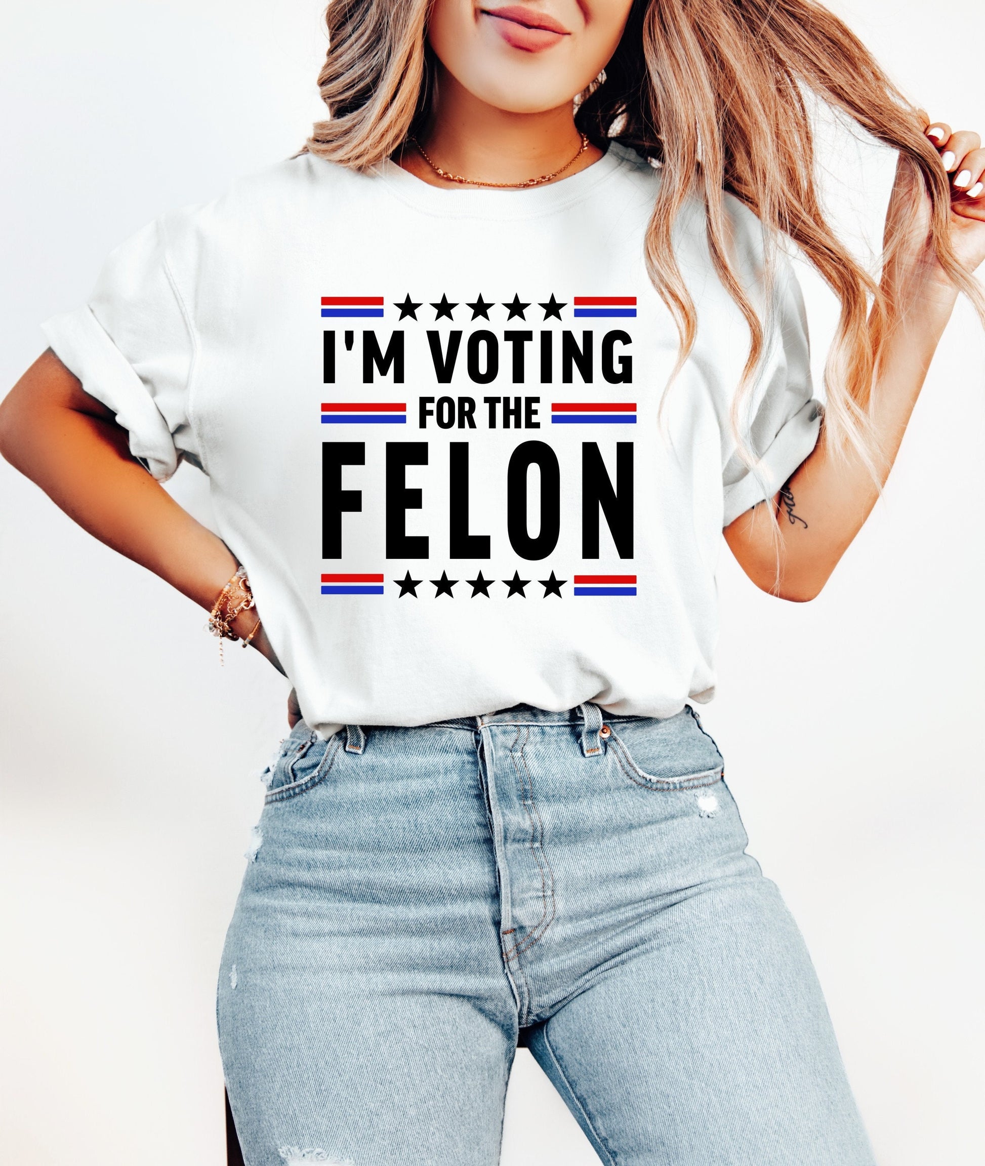 I'm Voting for a Felon Trump Shirt, Funny Trump Shirt, Trump Summer 2024 Shirt, Trump for President 2024 Shirt, Republican 2024