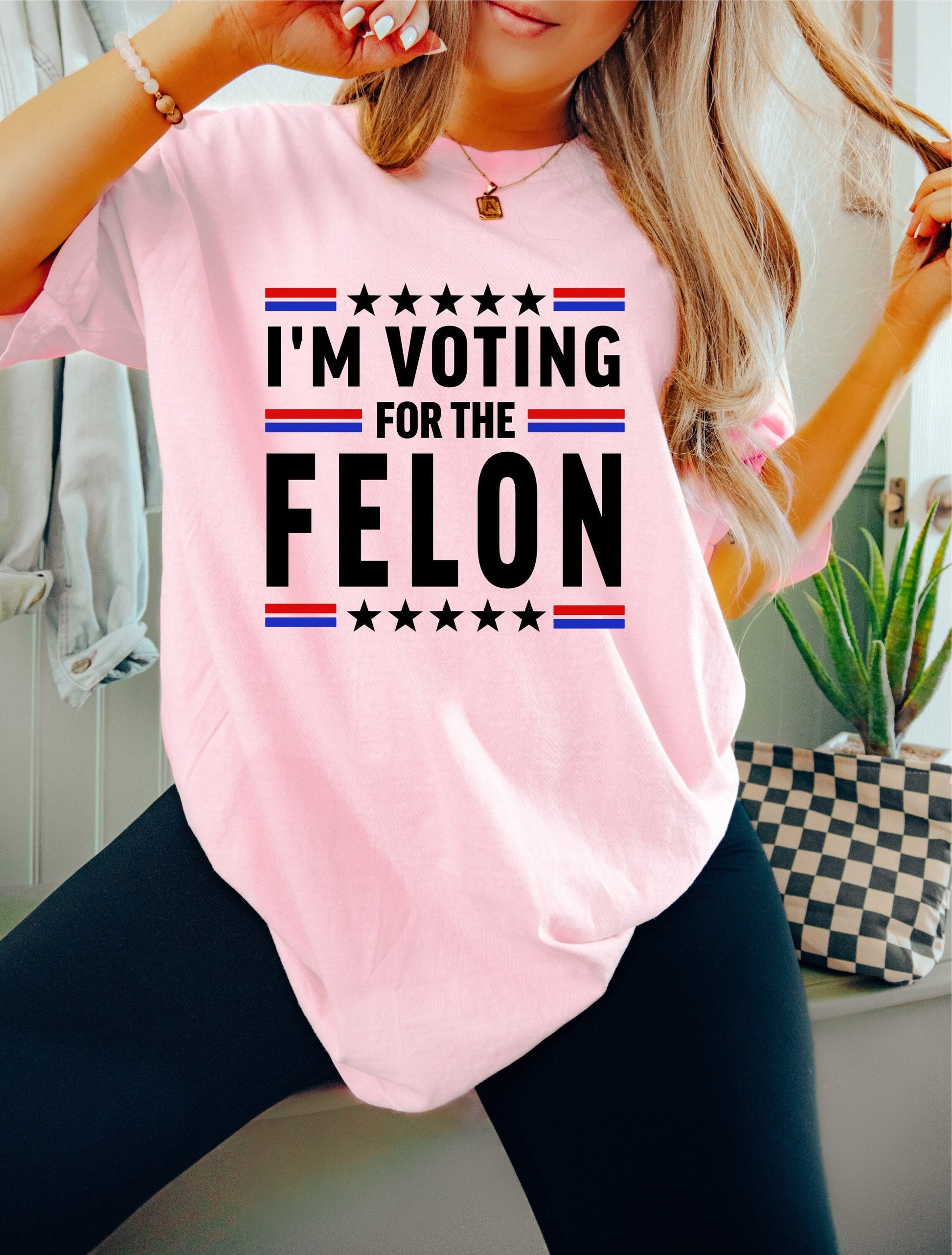 I'm Voting for a Felon Trump Shirt, Funny Trump Shirt, Trump Summer 2024 Shirt, Trump for President 2024 Shirt, Republican 2024