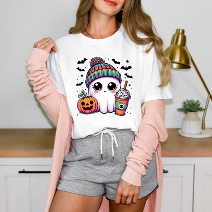 Girl Ghost Halloween Shirt, Cute Ghostie Shirt, Cute Halloween T-Shirt, Halloween Shirts, Spooky Season Shirt