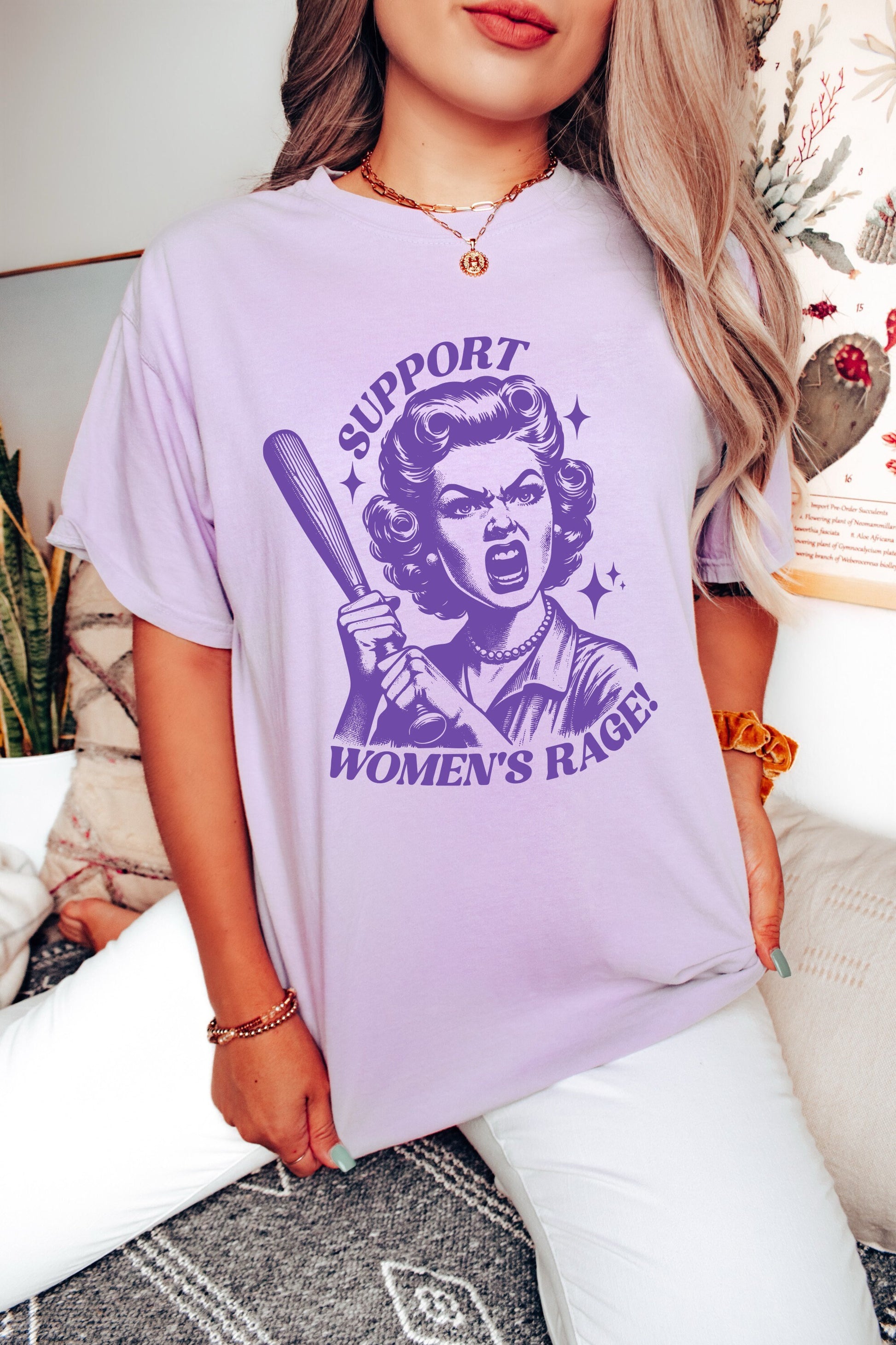 Support Womens Rage Shirt, Oversized Shirt, Retro Housewife, Funny Sarcastic Adult Humor, Trendy Tee, Comfort Colors Shirt