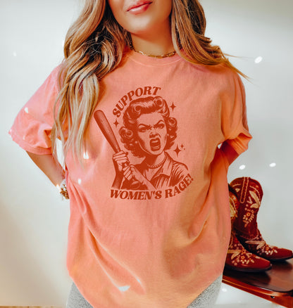 Support Womens Rage Shirt, Oversized Shirt, Retro Housewife, Funny Sarcastic Adult Humor, Trendy Tee, Comfort Colors Shirt