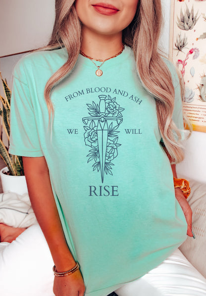 From Blood and Ash We Will Rise Book shirt Book Lover TShirt women Reading Shirts Book Club Shirt book shirt for women, reading shirt