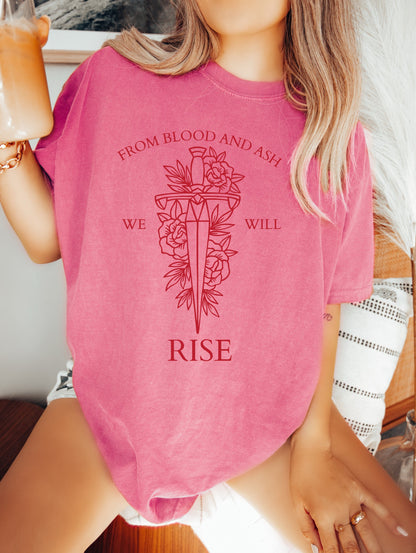 From Blood and Ash We Will Rise Book shirt Book Lover TShirt women Reading Shirts Book Club Shirt book shirt for women, reading shirt