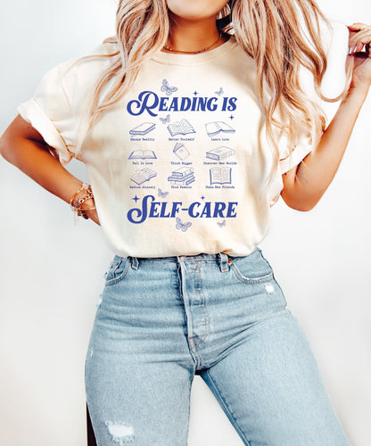 Reading is Self-Care Shirt, Book shirt, Book Lover Shirt, Reading Shirt Book Club shirt, women's reading shirt