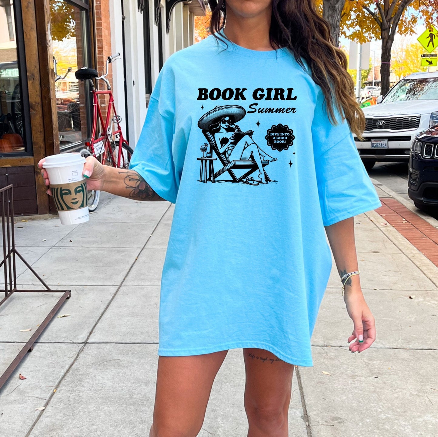 Book Girl Summer Book Shirt, Book Lover Shirt, Book TShirt, Women Reading Shirts, Book Club Shirt, Book Shirts Women