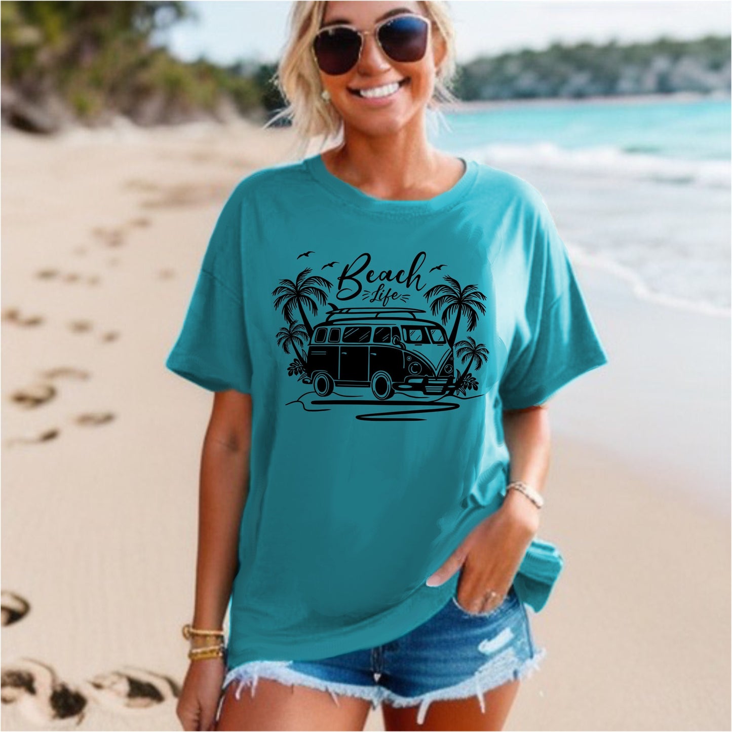 Beach Life T-Shirt- Fun Summer Top for Beach Days