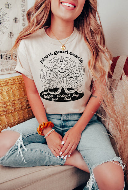 Plant Good Seeds Christian Shirts, Religious Christian Shirts Bible Verse Shirt Boho Christian Shirt