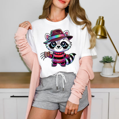 Halloween Raccoon Shirt, Cute Ghostie Shirt, Cute Halloween T-Shirt, Halloween Shirts, Spooky Season Shirt