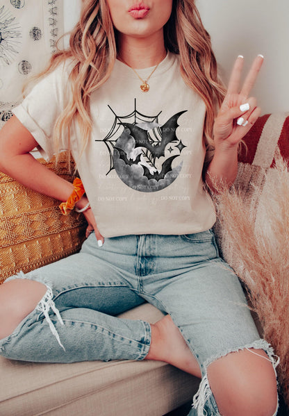 Watercolor Bats Halloween Shirt, Cute Halloween T-Shirt, Halloween Shirts, Spooky Season Shirt