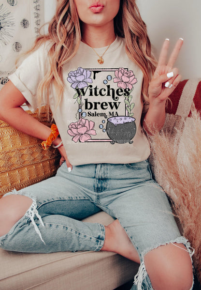 Witches Brew Salem, MA Halloween Shirt, Cute Halloween T-Shirt, Halloween Shirts, Spooky Season Shirt