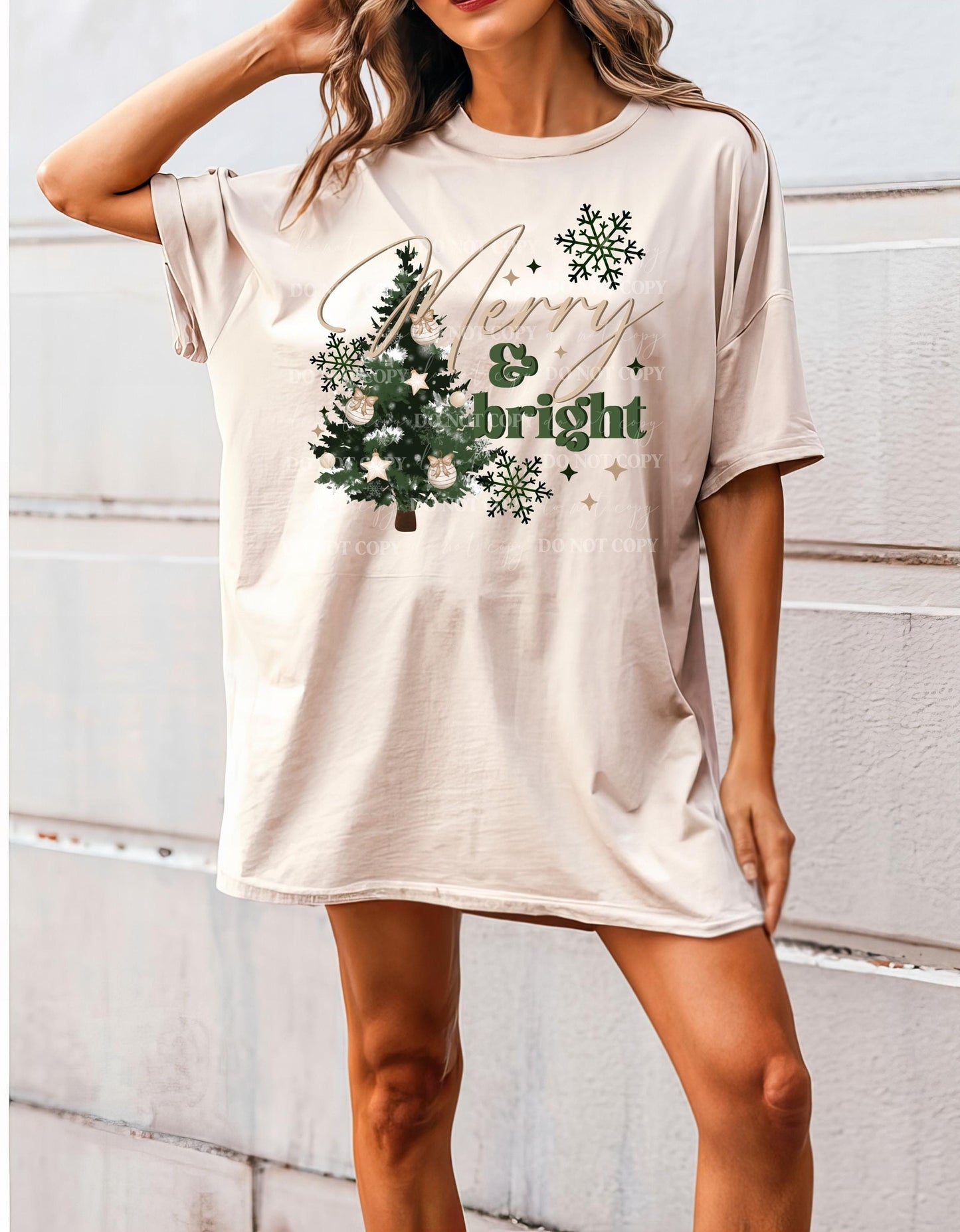 Merry and Bright Christmas Shirt, Cute Christmas T-Shirt, Christmas Shirts, Winter Season Shirt, Retro Christmas Shirt