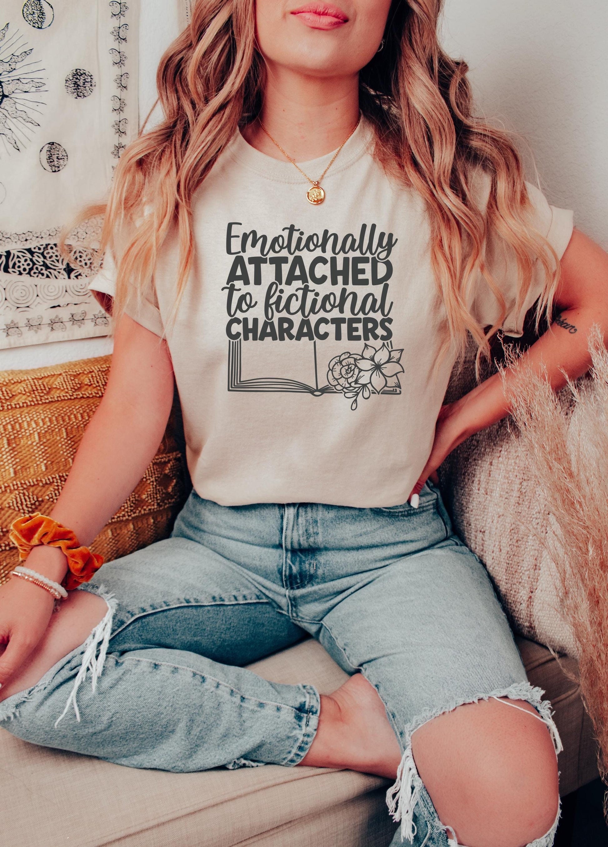 Emotionally Attached to Fictional Characters Shirt Book shirt Book Lover Tshirt Women Reading Shirts Book Club Shirt book gift