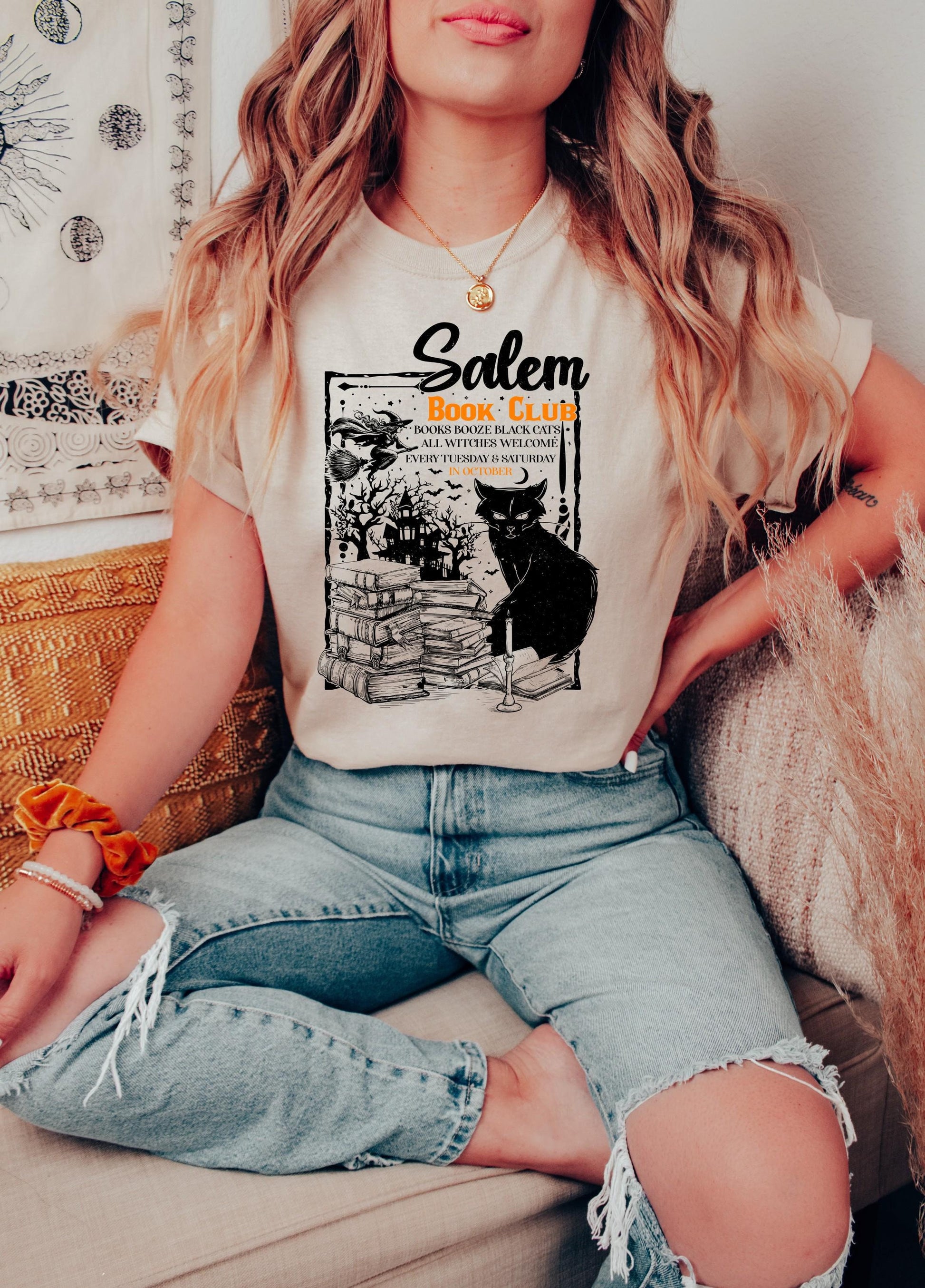 Salem Book Club - Funny Reading Shirt for Introverts, Book Shirt, Book Lovers Shirt, Bookish Shirt, Book Merch