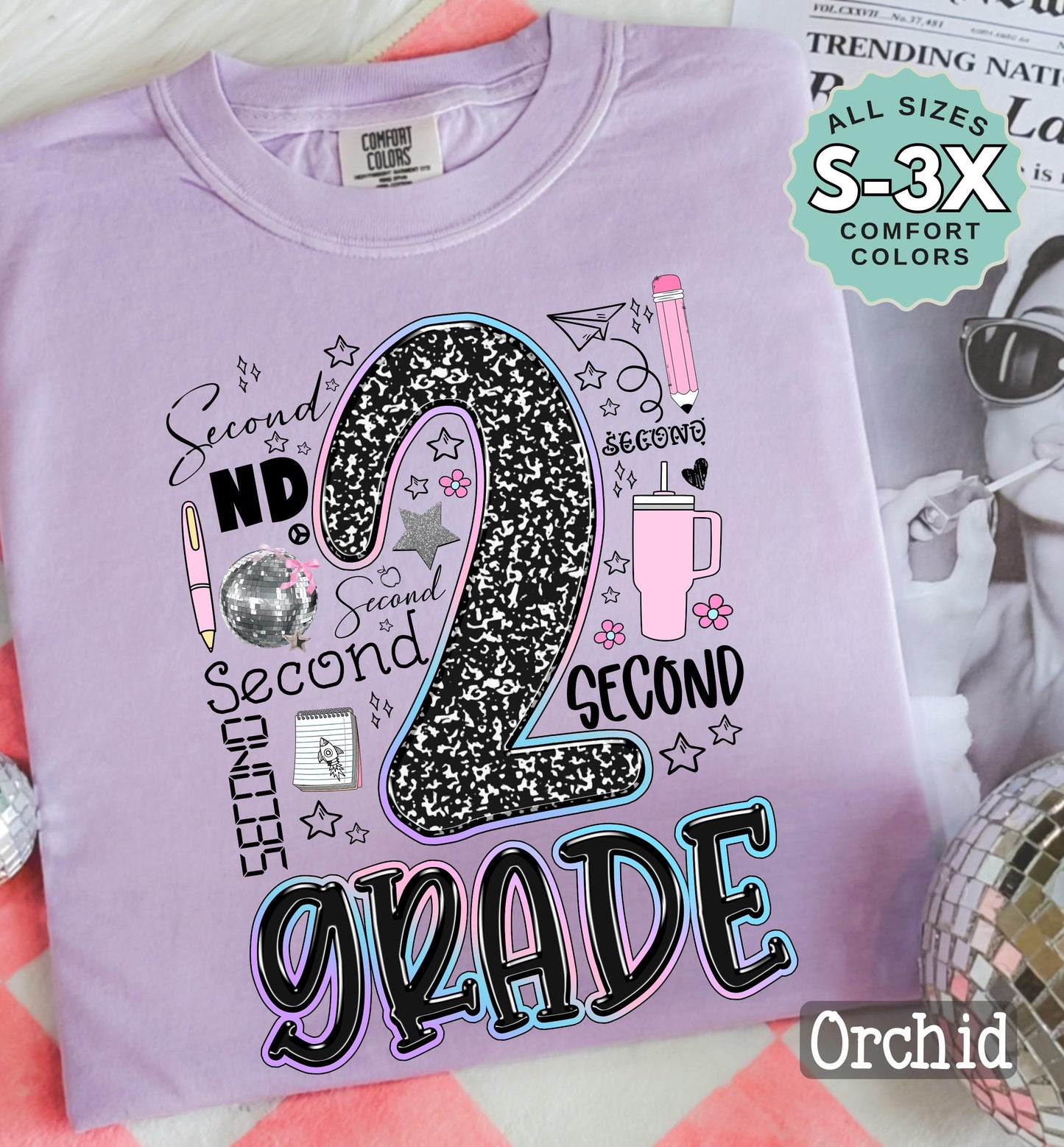 Second Grade Teacher Shirt: Comfort Colors Back To School Tee