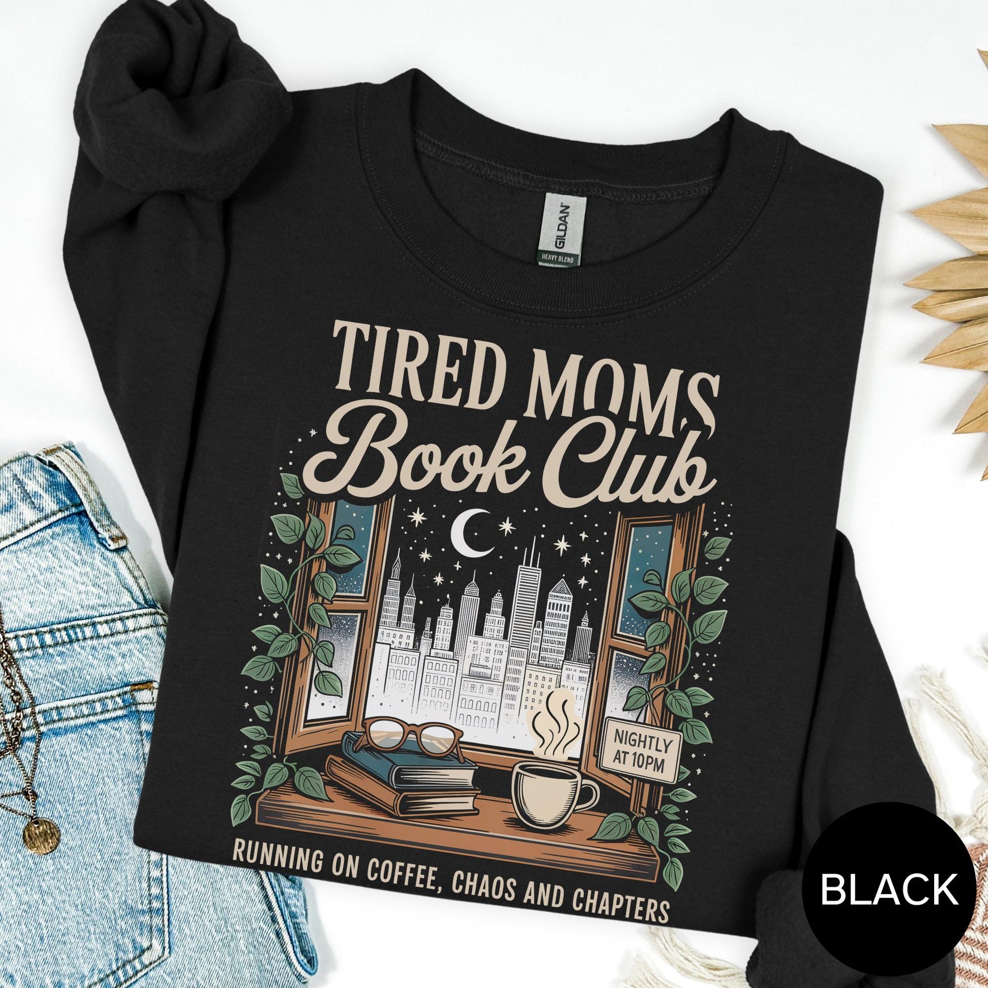 Mom Book Shirt: Tired Moms Book Club T-shirt, Book Worm Sweatshirt, Bookish Hoodie