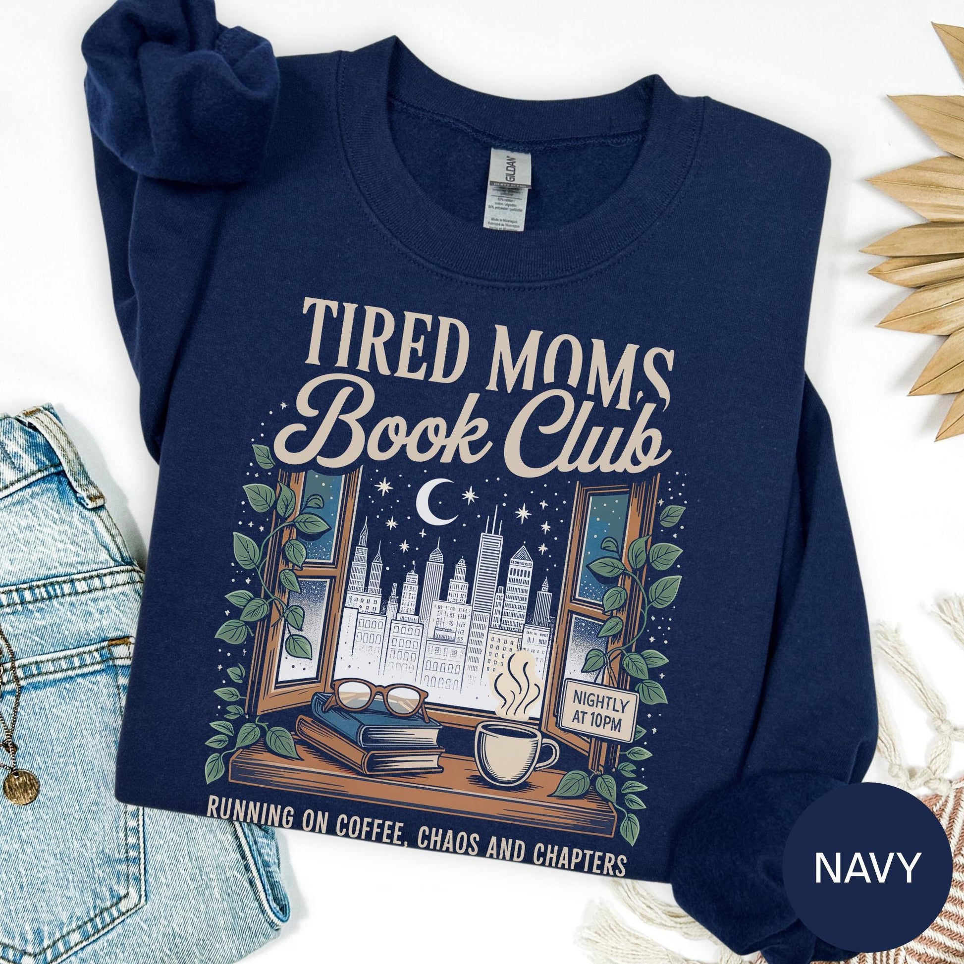 Mom Book Shirt: Tired Moms Book Club T-shirt, Book Worm Sweatshirt, Bookish Hoodie