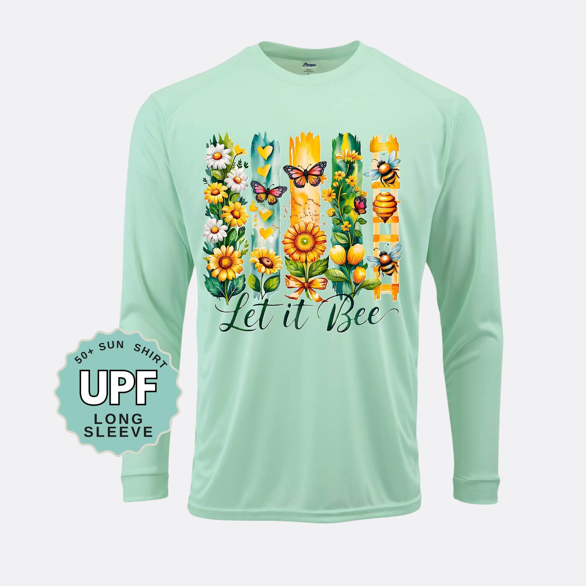 UPF 50+ Long Sleeve Sun Shirt: Let it Bee Gardening, Beach & Outdoor