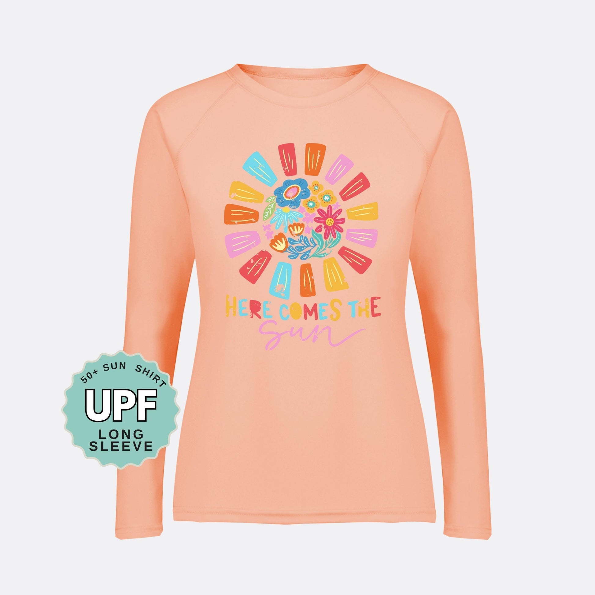 Sunny Florals Sun Shirt: UPF 50+ Moisture Wicking Long Sleeve