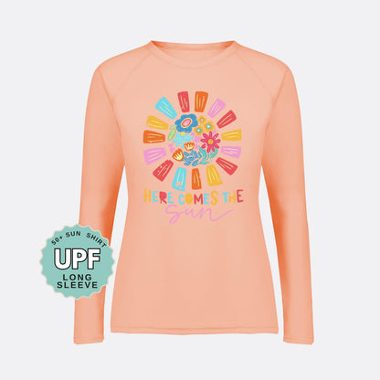 Sunny Florals Sun Shirt: UPF 50+ Moisture Wicking Long Sleeve