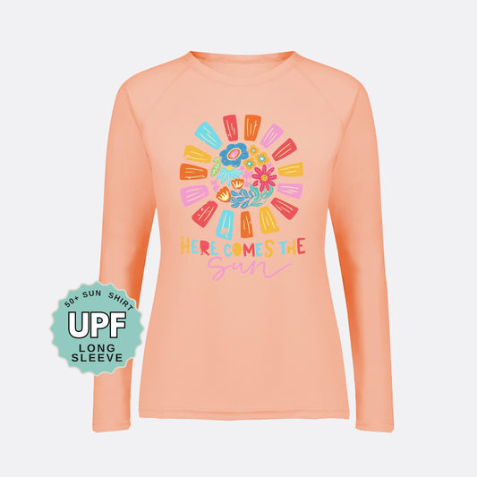 Sunny Florals Sun Shirt: UPF 50+ Moisture Wicking Long Sleeve