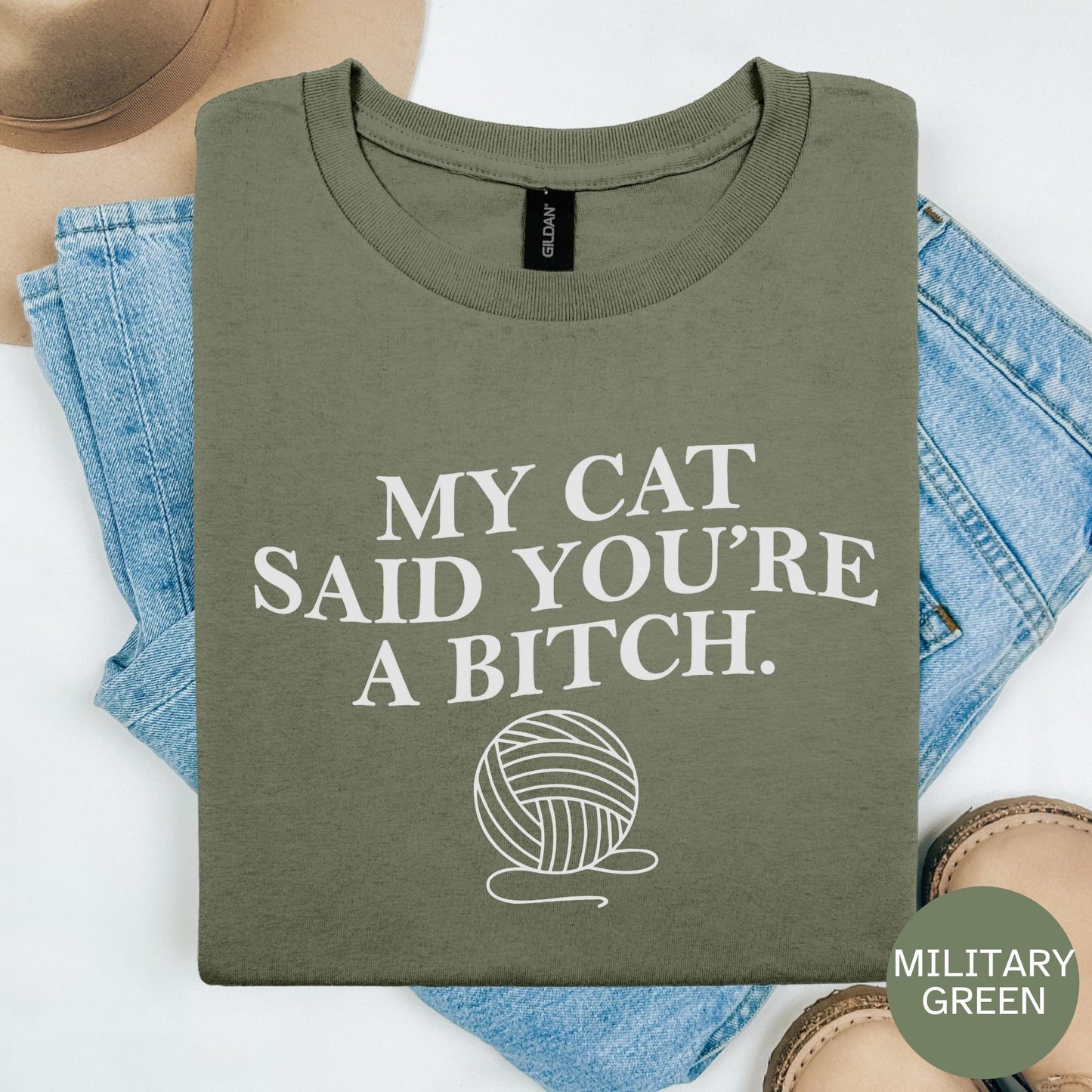 Funny Cat Graphic Tee, Sarcastic Cat Lover Shirt, Pet Humor Top