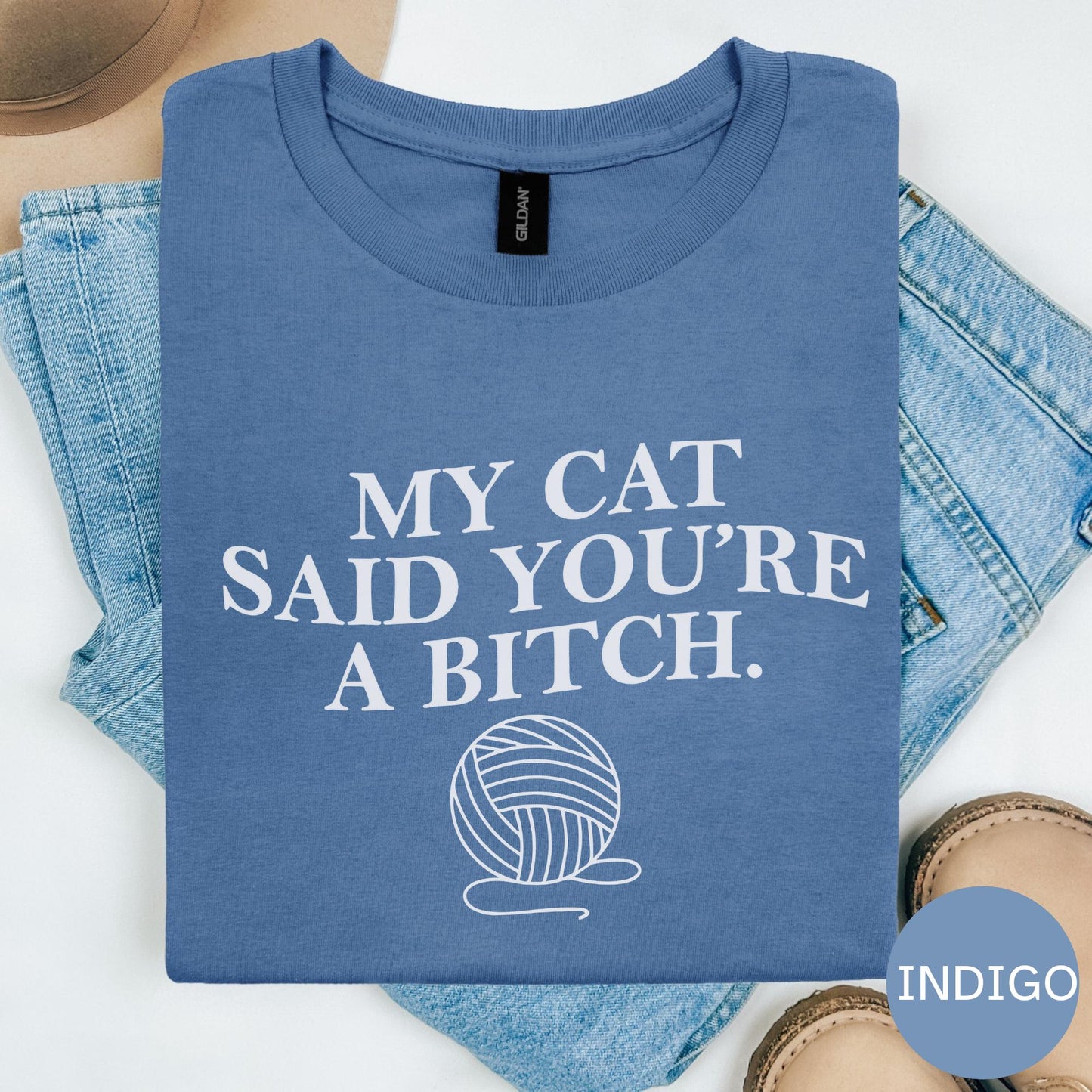 Funny Cat Graphic Tee, Sarcastic Cat Lover Shirt, Pet Humor Top