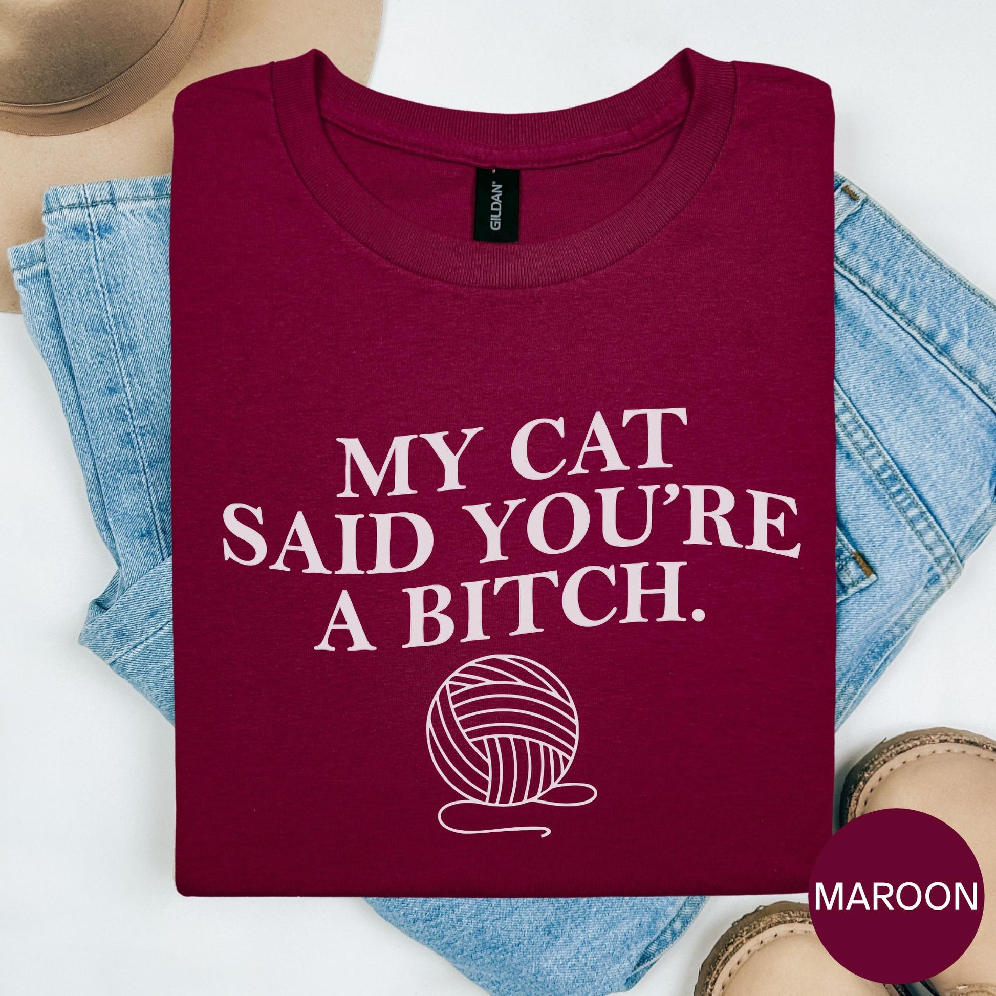 Funny Cat Graphic Tee, Sarcastic Cat Lover Shirt, Pet Humor Top