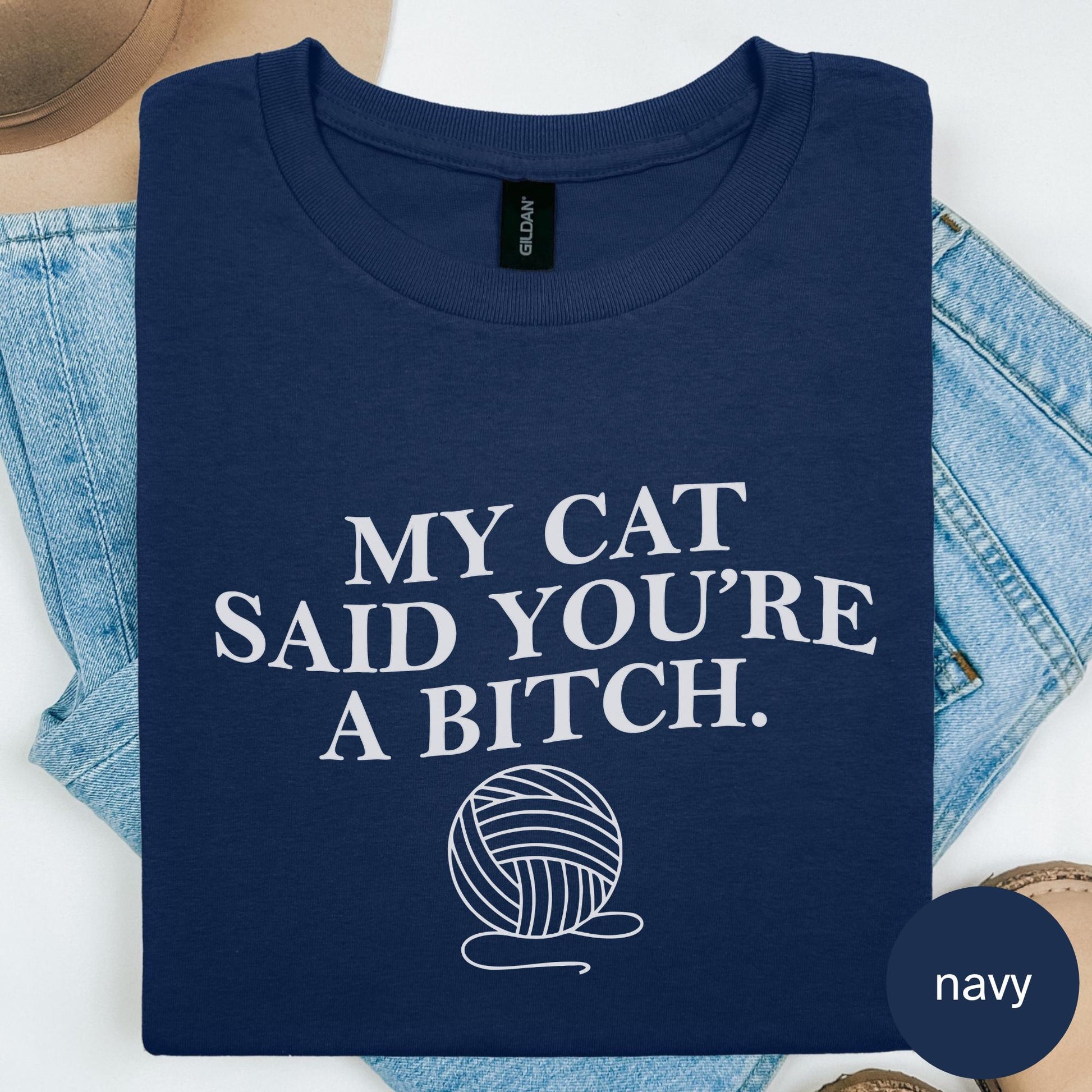 Funny Cat Graphic Tee, Sarcastic Cat Lover Shirt, Pet Humor Top