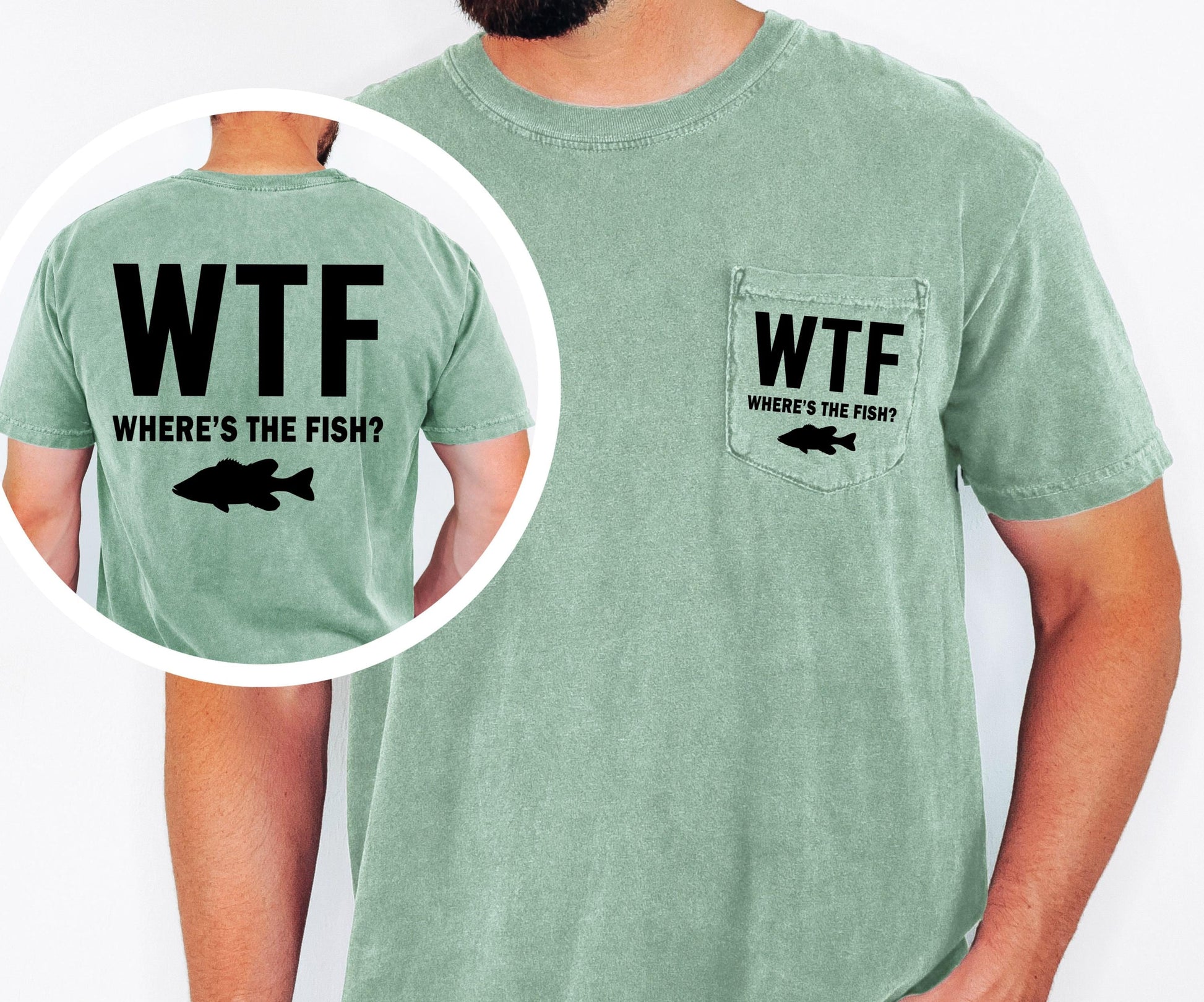 Premium Fishing Tee ∣ WTF Where's The Fish ∣ Comfort Colors ∣ Funny Angler Gift