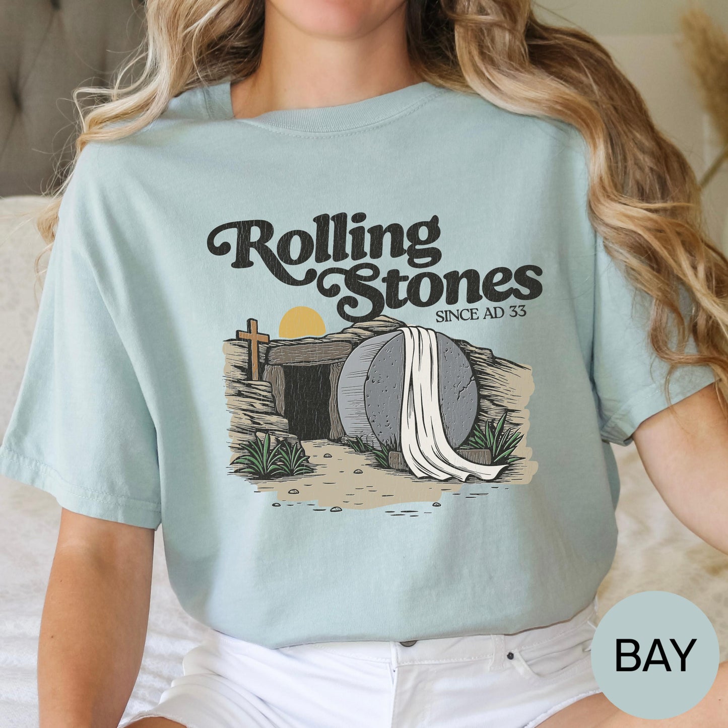 stone rolled away shirt ad 33 christian tee comfort colors tshirt gildan sweatshirt hoodie jesus resurrection easter faith top gift