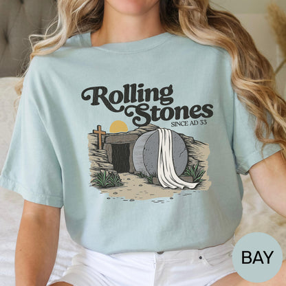 stone rolled away shirt ad 33 christian tee comfort colors tshirt gildan sweatshirt hoodie jesus resurrection easter faith top gift