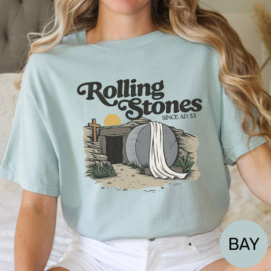 stone rolled away shirt ad 33 christian tee comfort colors tshirt gildan sweatshirt hoodie jesus resurrection easter faith top gift