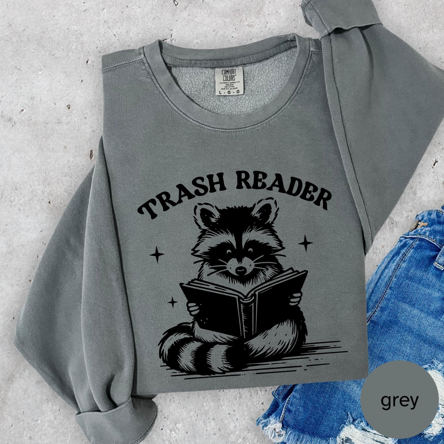 Reading Raccoon Sweatshirt, Funny Book Lover Shirt
