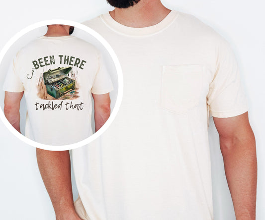Fishing Shirt Been There Tackled That Comfort Colors Pocket Tee Fisherman Gift Tee
