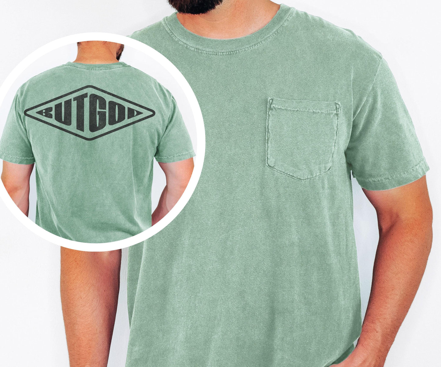 but god pocket tee comfort colors shirt mens christian tshirt faith apparel minimalist back print cross graphic bible verse gift