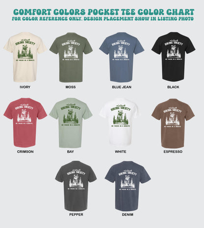 out of breath hiking society comfort colors pocket tee hiking shirt camping top outdoors nature tee mountain life funny adventure shirt