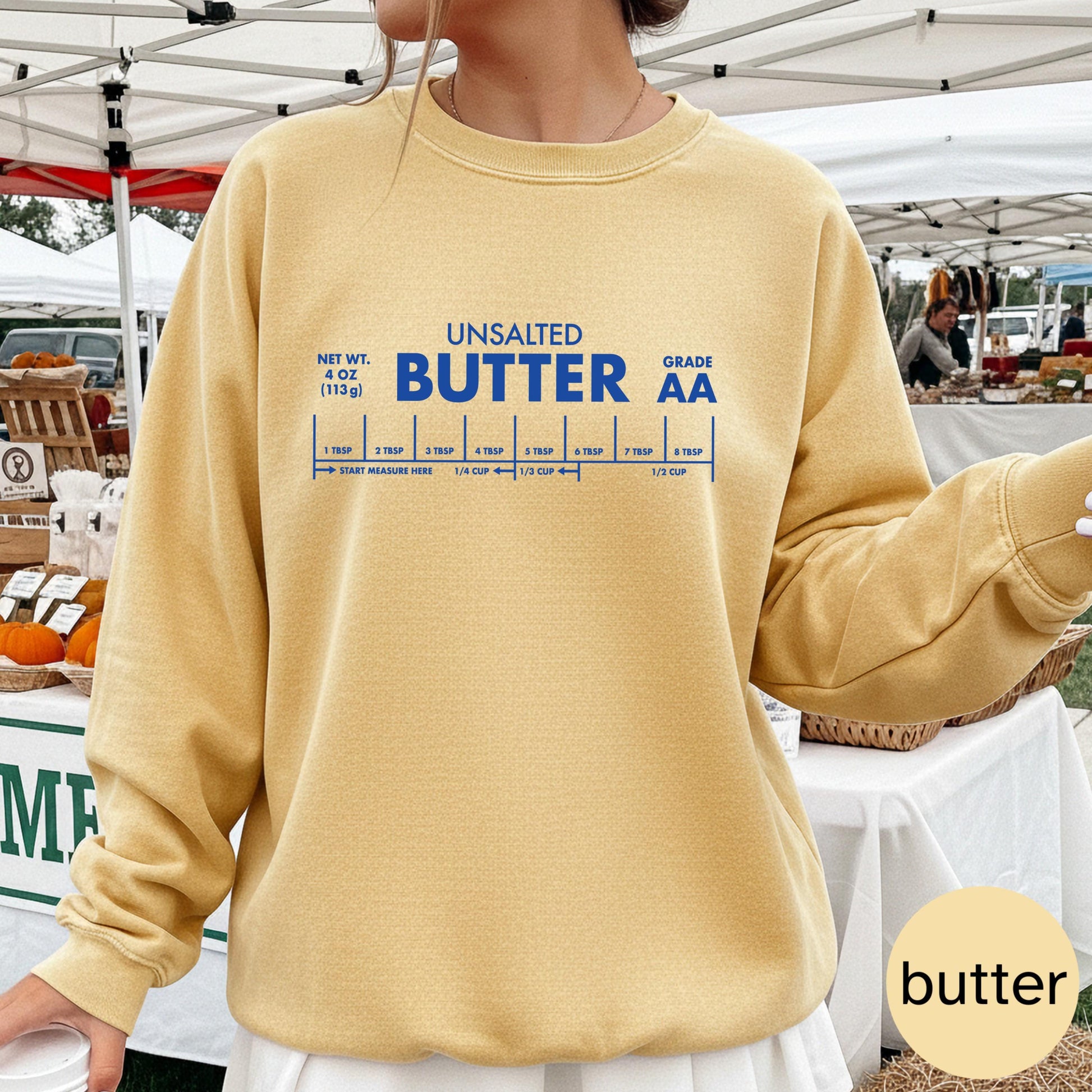 Unsalted Butter Shirt: Funny Baking Tee in Soft Comfort Colors