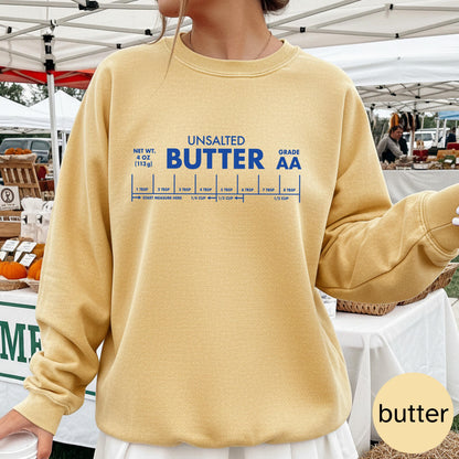 Unsalted Butter Shirt: Funny Baking Tee in Soft Comfort Colors