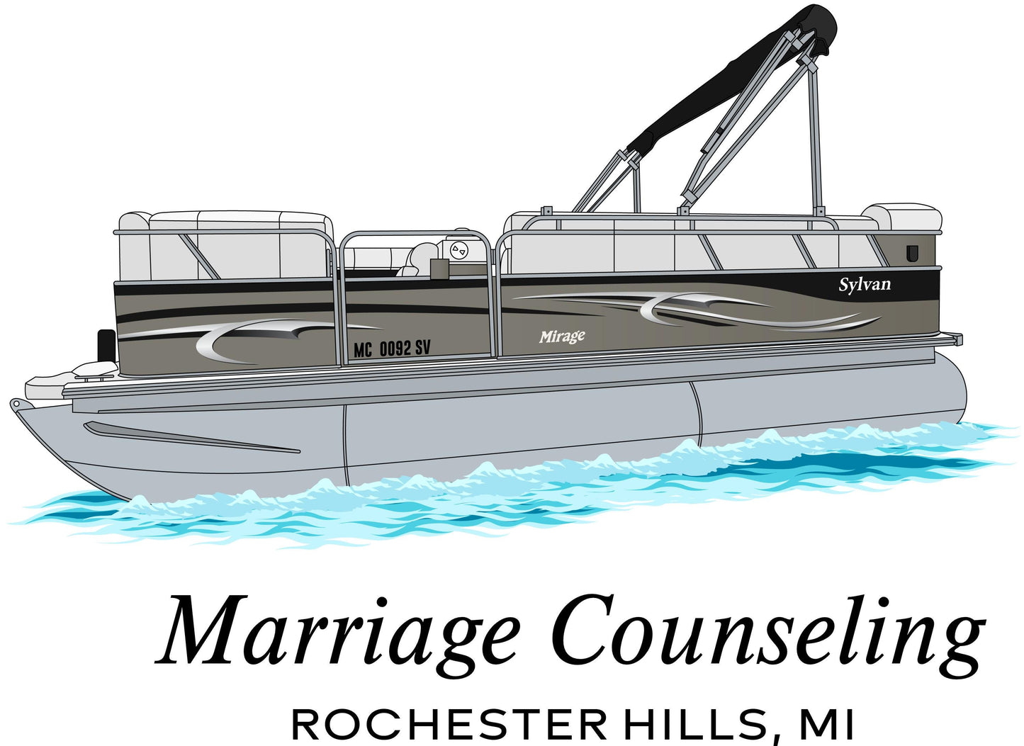 Custom boat drawing line art personalized illustration boat artwork
